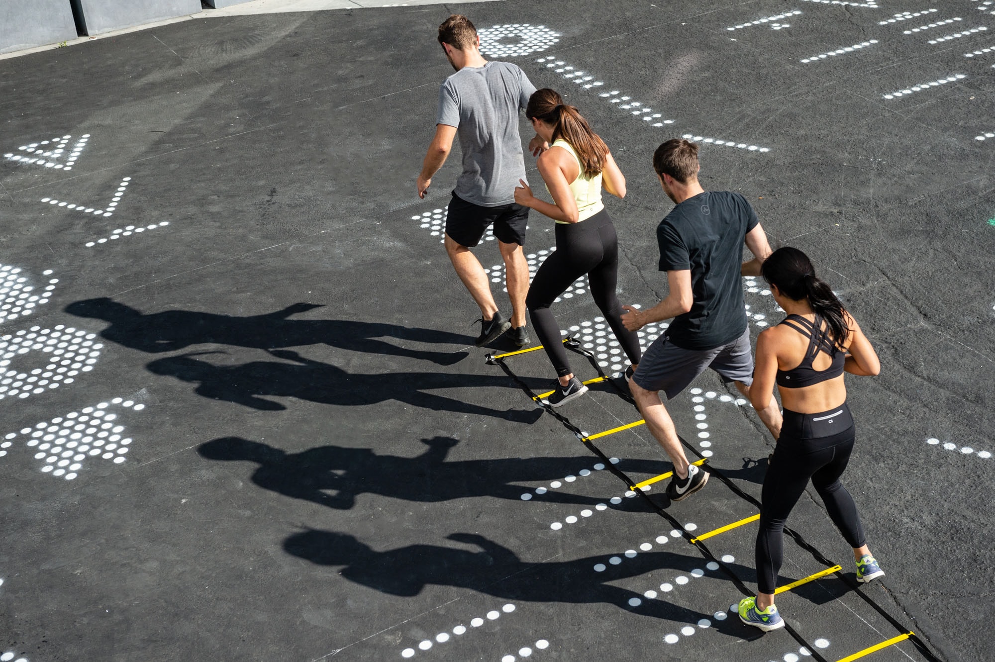 People exercising together at an outdoor Public Recreation class